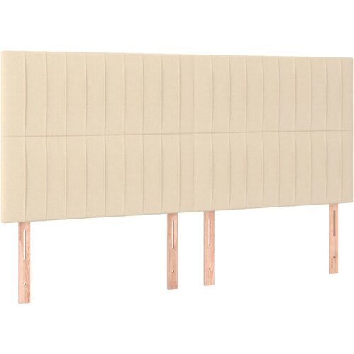 Maison Chic Posteljno vzglavje - Vzglavna omarica 4 kosa krem 100x5x78/88 cm blago, (22077041) Cene