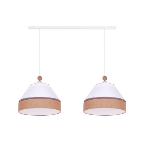  Duolla - Visilica na sajli AVIGNON 2xE27/15W/230V bela/braon Slike