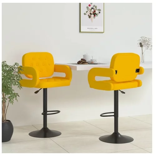  Barski stolčki 2 kosa gorčično rumeno blago