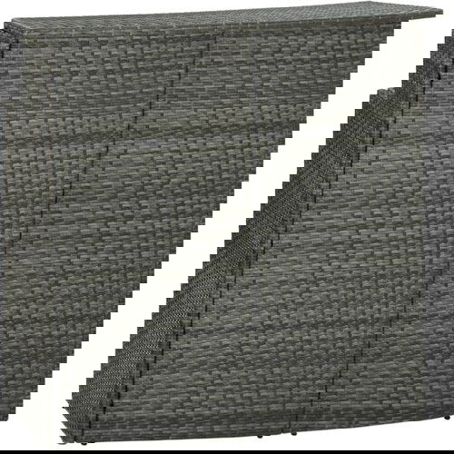 The Living Store Vrtna barska miza siva 120x55x110 cm poli ratan - Barska Miza, (21464490) Slike