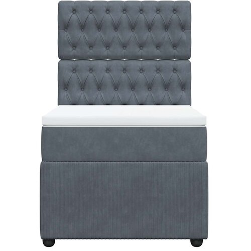 Box spring krevet s madracem tamnosivi 100x200 cm bar&amp;scaron;unasti Slike