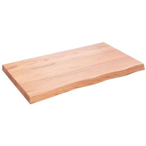  Polica svjetlosmeđa 100x60x6 cm od obrađene hrastovine Slike