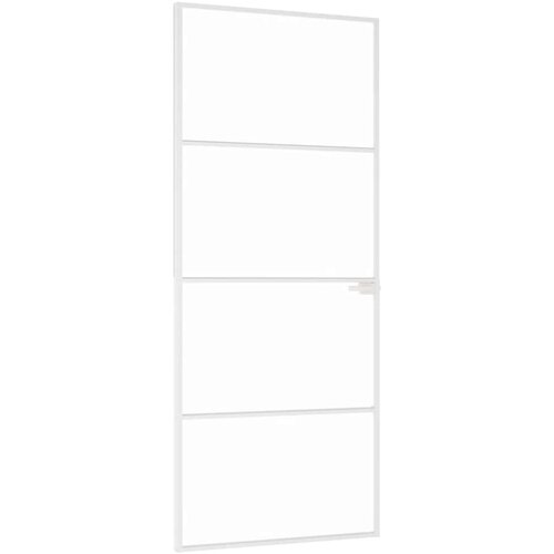  vrata bijela 83x201,5 cm kaljeno staklo i aluminij tanka Slike