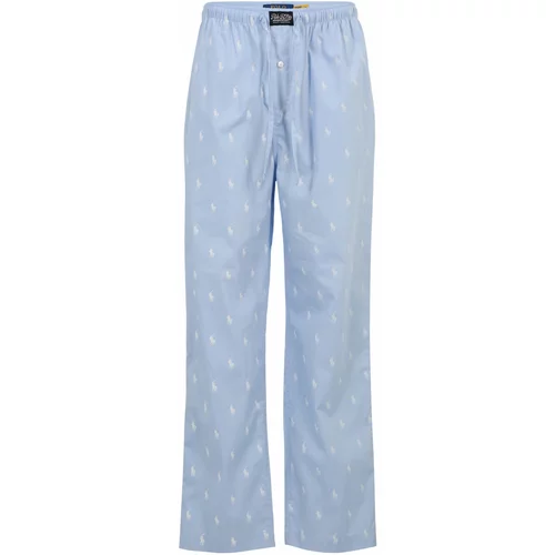 Polo Ralph Lauren Pidžama hlače svijetloplava / bijela