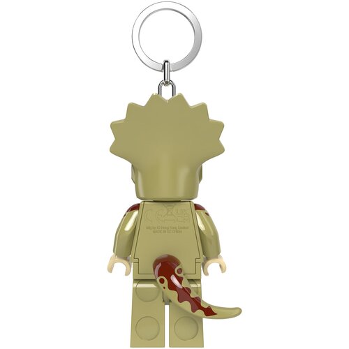 Lego Minifigure privezak za ključeve sa svetlom: Tip u kostimu triceratopsa Slike