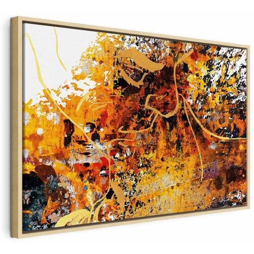  Slika - Kiss Explosion (1 Part) Wide 120x80 U prirodnom drvenom okviru Cijene