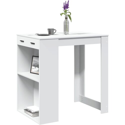 vidaXL Barska miza bela 102x70x103,5 cm inženirski les Cene