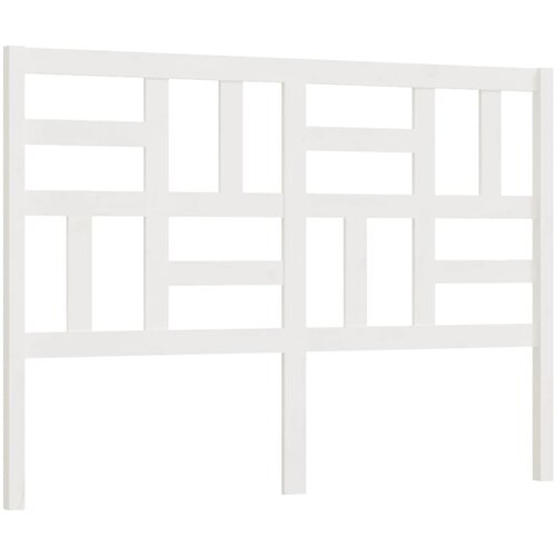 VidaXL Posteljno vzglavje bele 141x4x104 cm trdna borovina, (20952734) Slike