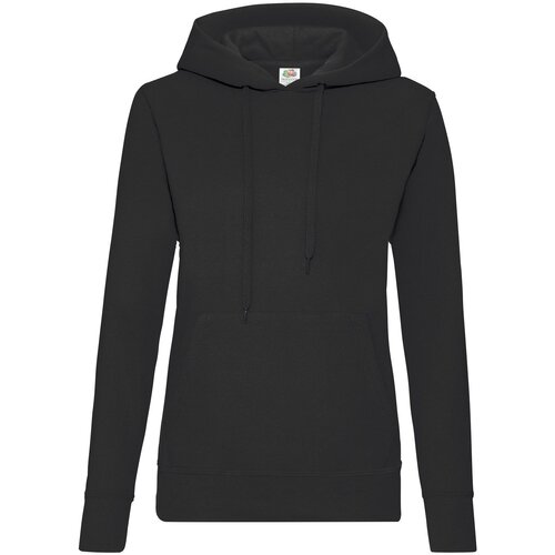 Fruit Of The Loom Czarna bluza z kapturem Hooded Sweat Slike