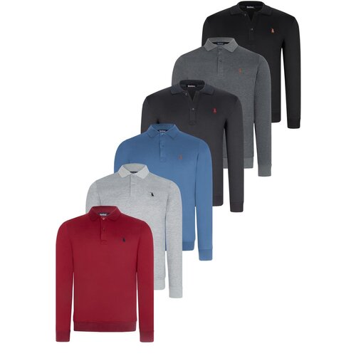 Dewberry SET OF SIX V4007 MEN&amp;#039;S SWEATSHIRT-BLACK-NAVY-ANTHRACITE-GRAY-BURGUNDY-INDIGO Slike