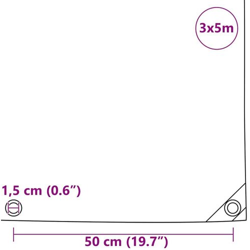 VidaXL Cerada 650g / m&amp;sup2; Bež 3 x 5 m Platno s PVC premazom Slike