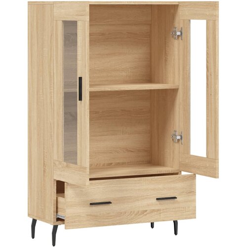  Visoka komoda boja hrasta 69,5 x 31 x 115 cm konstruirano drvo Slike