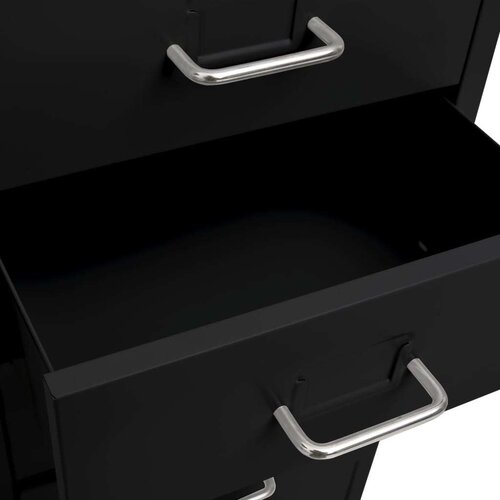 VidaXL mobilni ormarić za spise crni 28 x 41 x 109 cm metalni Slike