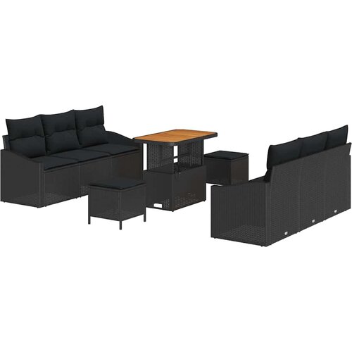  Sjedeća garnitura za vrt 9 kom. poliratan 178 x 62 x 85 cm Slike