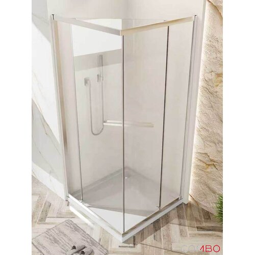 Quartz Tu&scaron; kabina EU9090200 Euphoria KER srebrni ram 90x90x200cm providno staklo 6mm Cene