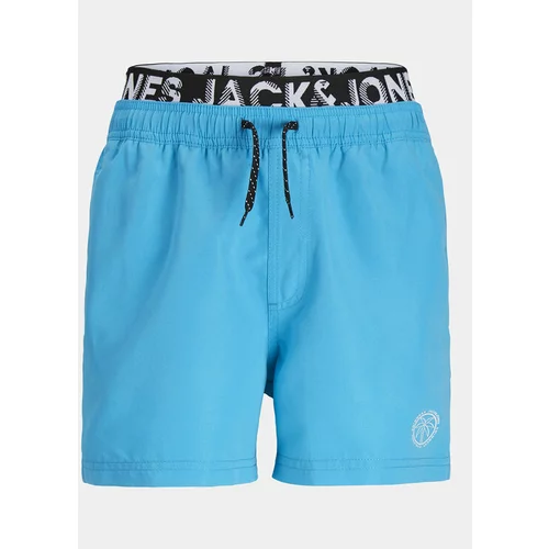 Jack & Jones Kopalne hlače Fiji 12228535 Modra Regular Fit