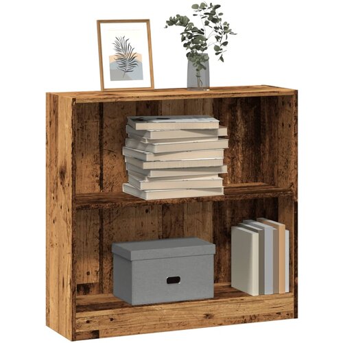 vidaXL Regal za knjige boja starog drva 80x24x76 cm konstruirano drvo Cijene