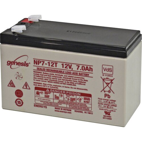 EnerSys Genesis NP7-12-WT svinčeni akumulator 12 V 7 Ah svinčevo-koprenast (ŠxVxG) 151 x 100 x 65mm ploščati vtič, 6,35mm brez vzdrževanja, vds certif, (20439120) Cene