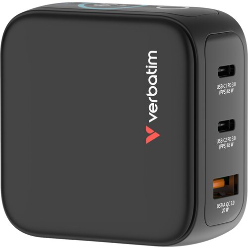 Verbatim Mini GaN Charger 65W mit Display 2xUSB-C +1xA 30238 Cijene