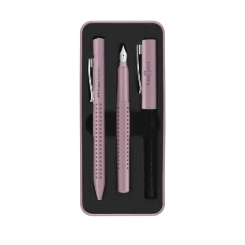 Faber-Castell Set Grip 2010 hemijska olovka + naliv pero M rose shadow 2015280 Slike
