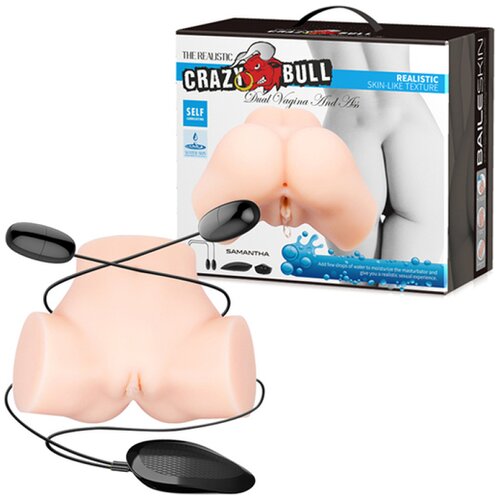  Crazy Bull - realistični vibracijski umetniška rit masturbator (natural) Cene