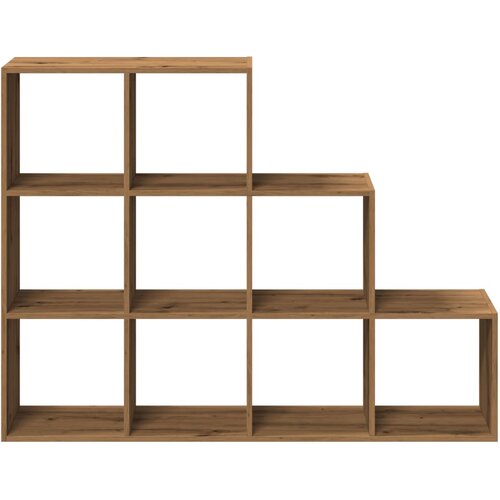  Pregrada/regal za knjige 3 razina hrast 137,5x29x103,5cm drveni Slike