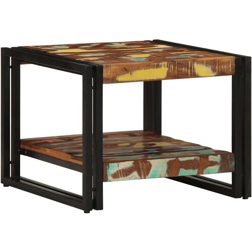  Vi&amp;scaron;ebojni stolić za kavu 50x50x38 cm puno drvo obrađeno Slike