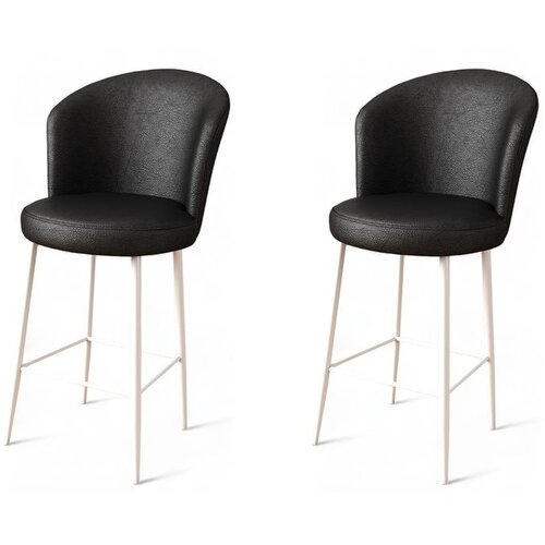 Hanah home Uras - Black, White BlackWhite Bar Stool Set (2 Pieces) Cene