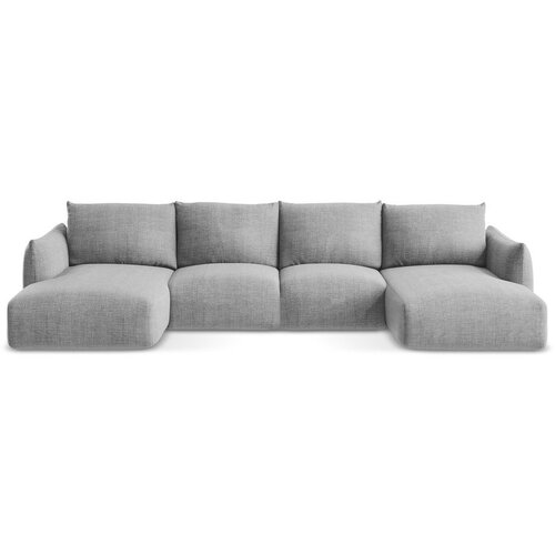 Makamii Svijetlo siva sklopiva kutna garnitura (u obliku slova "U") Leila – Cijene