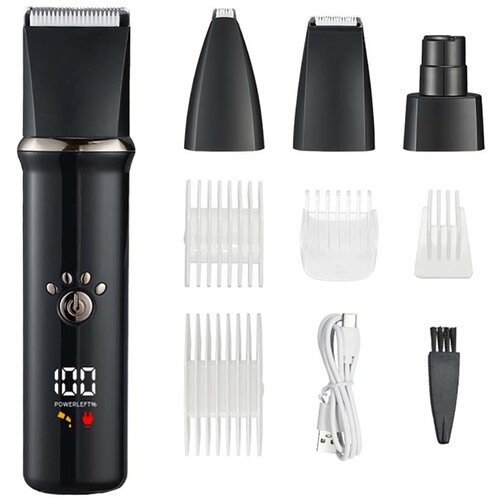 INF 4-v-1 Električni Strižnik za Hi&amp;scaron;ne Živali: Profesionalni Set za Pse in Mačke Black, (5000124898) Slike