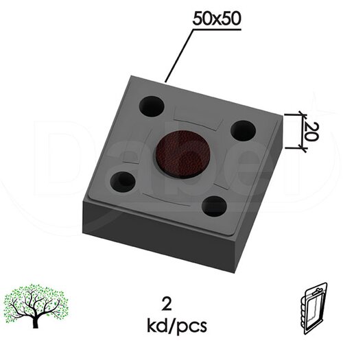 Dabel nogica za komode kn1 siva 50x50x20 mm (2kom) dbp1 Cene