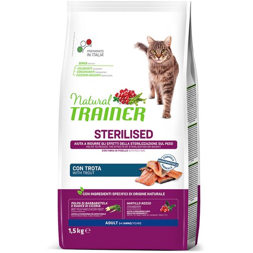 Natural trainer Cat Sterilised s pastrvom - 1,5 kg Cijene
