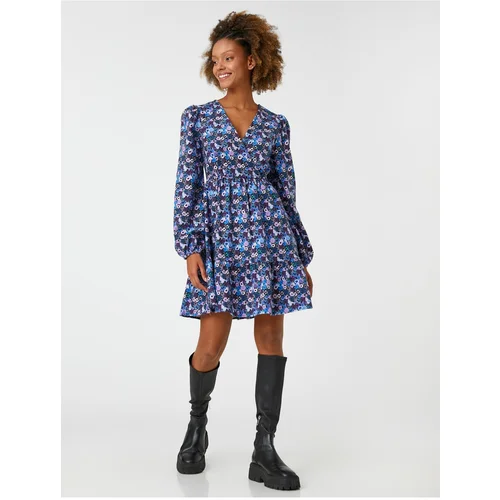 Koton Dress - Blue - Wrapover