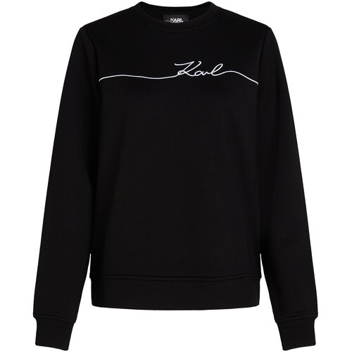 Karl Lagerfeld Sweater majica crna / bijela Cijene