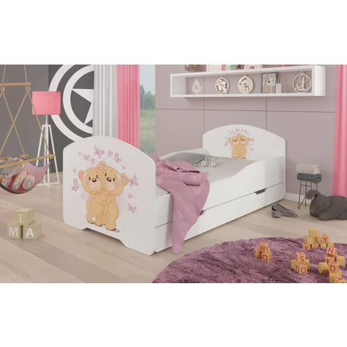 ADRK Furniture Dječji krevet Pepe grafika - 70x140 cm s ladicom