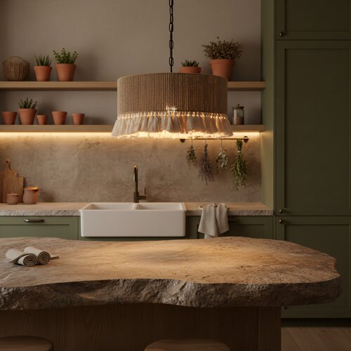 Toolight Viseća lampa u boho stilu - Luster APP1735-1CP 40 cm Slike