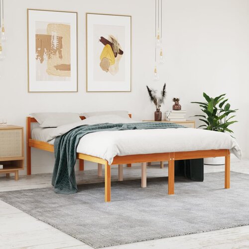  Krevet za starije osobe voštano smeđi 135 x 190 cm od borovine Cene