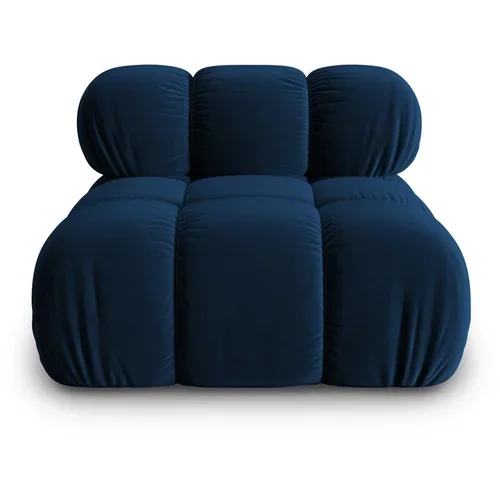 Micadoni Home Modra žametna modularna sedežna garnitura (sredinski modul) Bellis –