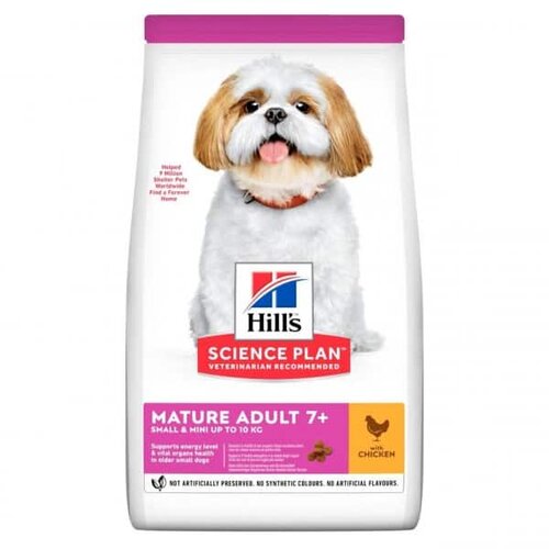 Hill’s small and mini mature 7+ hrana za pse, 1.5kg Slike