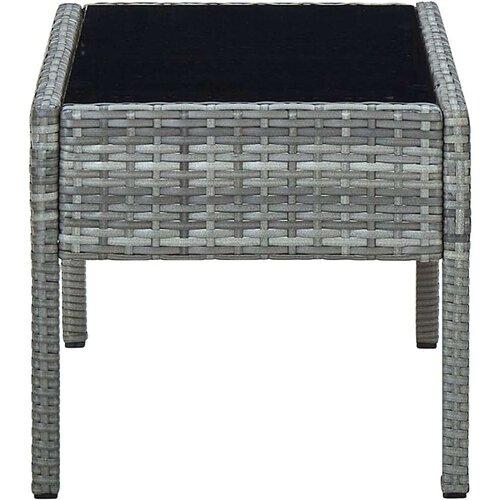 vidaXL Vrtni stol sivi 75 x 40 x 37 cm od poliratana Cijene