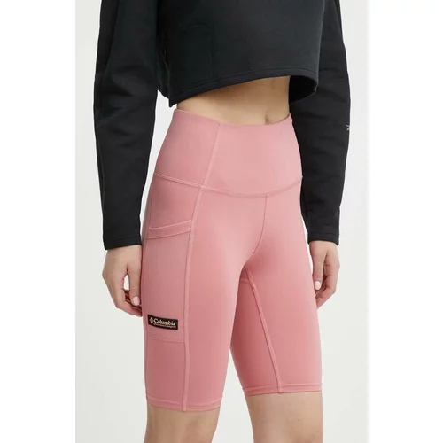 Columbia Kratke hlače Painted Peak za žene, boja: ružičasta, bez uzorka, srednje visoki struk, 2076061