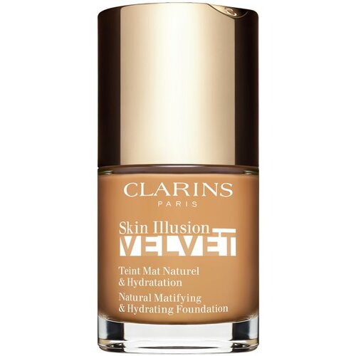 Clarins Skin Illusion Velvet tekući puder s mat fini&amp;scaron;em s hranjivim učinkom nijansa 114N 30 ml Slike
