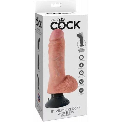 King Cock Vibracijski Penis With Balls 8