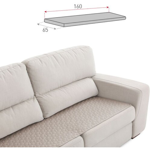 SOFA Vodoodbojna podloga za sedežno garnituro - topper 65 x 160cm bež Cene
