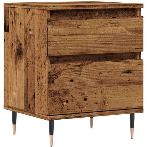 vidaXL Nočna omarica Old Wood 40x35x50 cm Inženirski les Cene