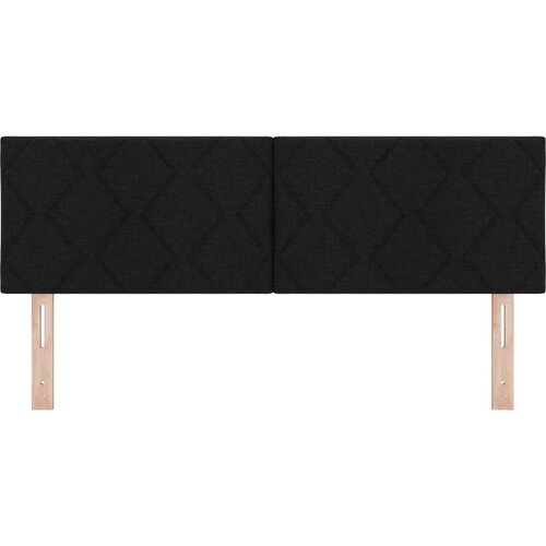 VidaXL Uzglavlje s dijamantnim blokovima Crno 160 cm Tkanina Slike