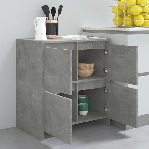  Komoda siva boja betona 70x41x75 cm od konstruiranog drva Slike