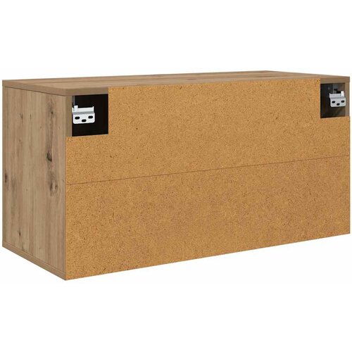  Ormar za TV montiran na zid hrast artisan 80 x 34.5 x 40 cm Slike