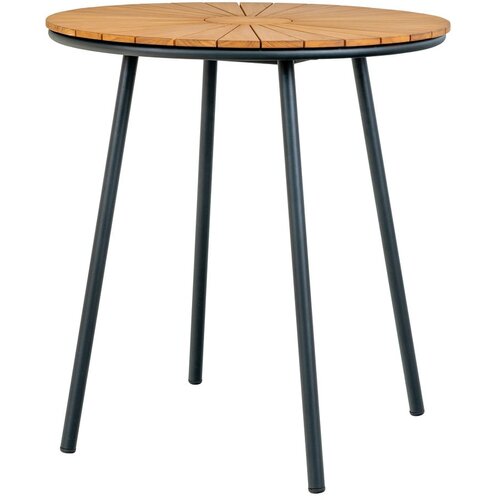 House Nordic Okrogla jedilna miza iz masivnega tika &amp;oslash; 70 cm Cleveland &amp;ndash; Slike