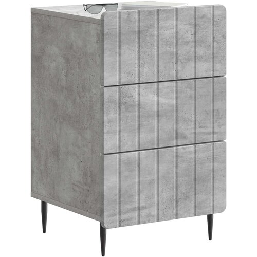  Noćni ormar Betonska siva 43x 41 x 68 cm Konstruirano drvo Slike